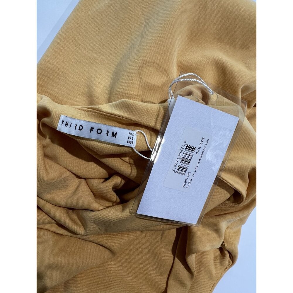 Third Form Mode One Shoulder Back Out Maxi in Marigold - Picture 5 of 5